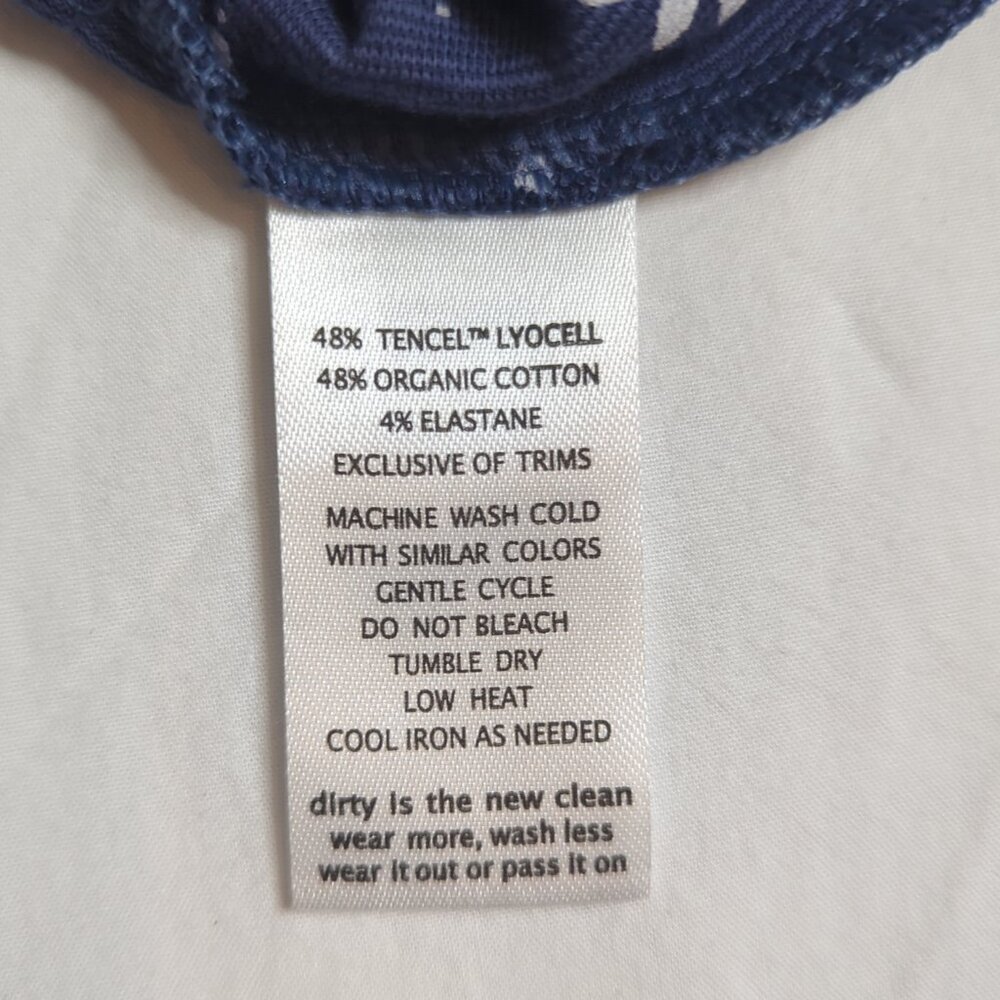 Toad&Co Women's Size Small Chaka Skirt, Navy Blue Print - Picture 6 of 8